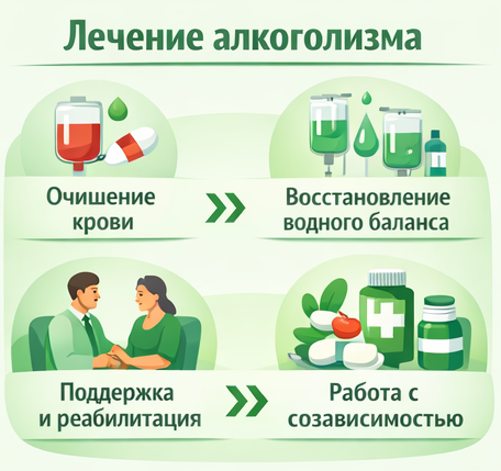 лечение алкоголизма в Кимовске этапы